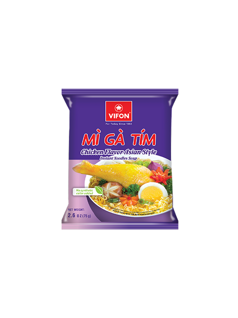 VIFON Chicken Flavor Asian Style Instant Noodles Soup 75g (Case of 30)