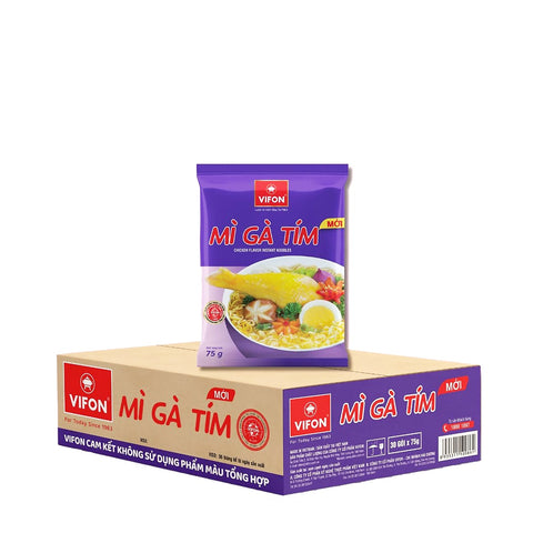 VIFON Chicken Flavor Asian Style Instant Noodles Soup 75g (Case of 30)