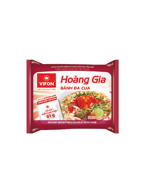 VIFON Hoang Gia Instant Brown Rice Noodles with Crab 120g