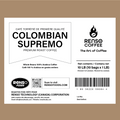 Renso Coffee, Colombian Supremo, 100% Arabica, Whole Bean, Case