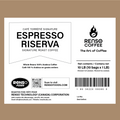 Renso Coffee, Espresso Riserva, 100% Arabica, Whole Bean, Case