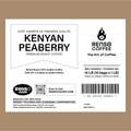 Renso Coffee, Kenyan Peaberry, 100% Arabica, Whole Bean, Case