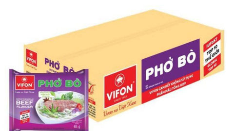 VIFON Vietnamese Style Instant Rice Noodles Beef Flavor 60g (Case of 30)