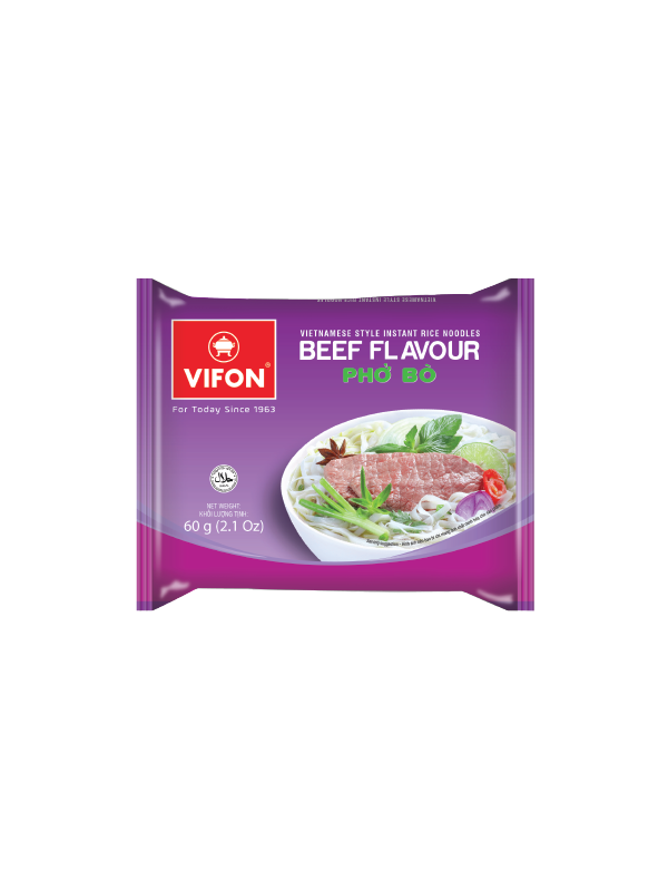 VIFON Vietnamese Style Instant Rice Noodles Beef Flavor (60g, 30 bags ...