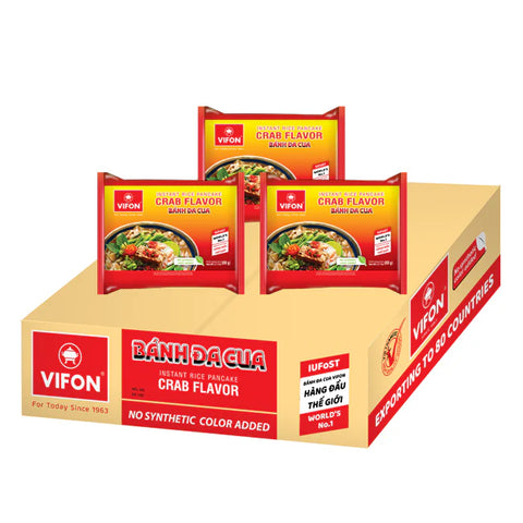 VIFON Instant Brown Rice Noodles Crab Flavor 60g (Case of 30)