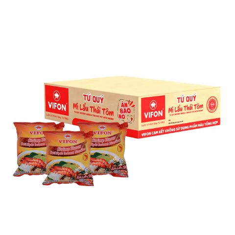 VIFON Hot and Sour Shrimp Flavor Asian Style Instant Noodles 70g (Case of 30)