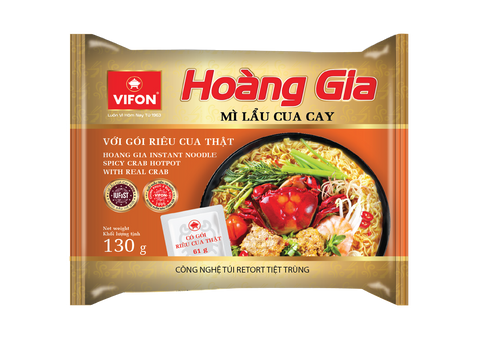 VIFON Hoang Gia Instant Noodles Spicy Crab Hotpot with Real Crab